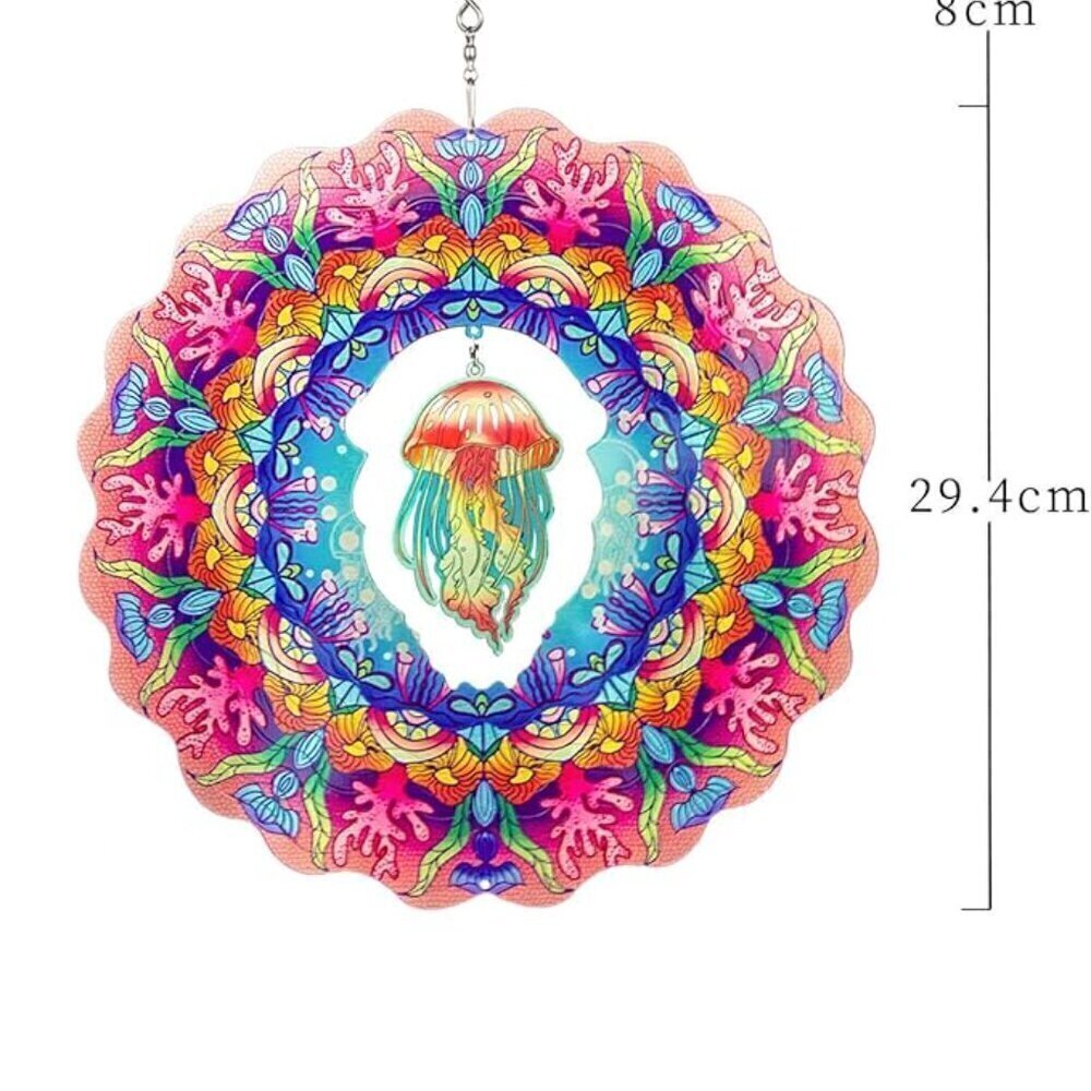 Garden Jellyfish Wind Spinner / Hanging Metal Wind Spinner /BRAND NEW